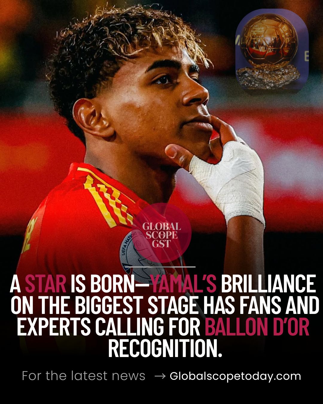 Lamine Yamal celebrates Ballon d’Or-worthy performance for Spain